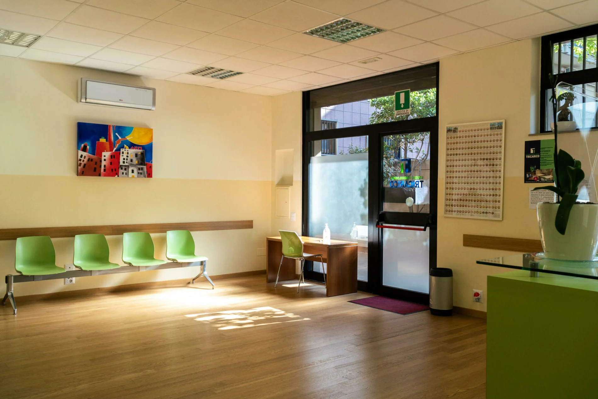 La sala di attesa dello Studio Radiologico Tricarico